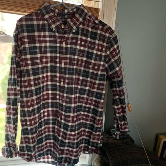American Eagle AE Maroon Flannel Shirt Men’s Size: Large - Picture 3 of 4